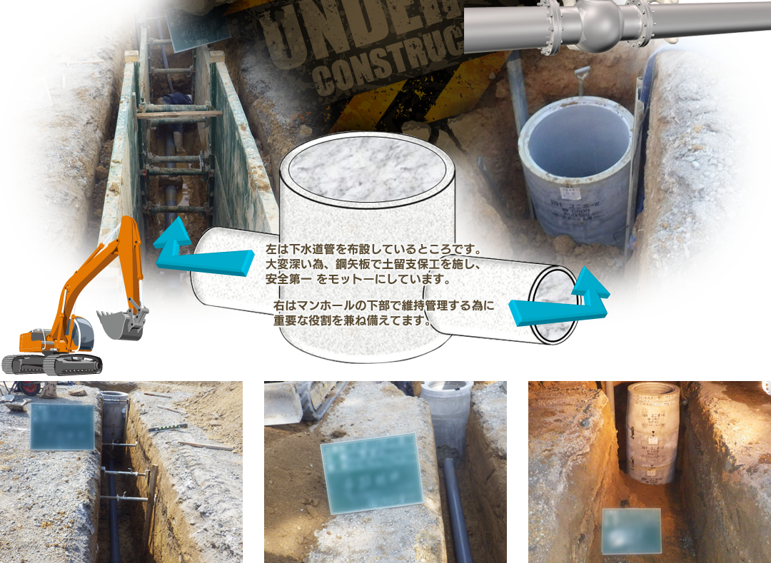 上下水道管布設工事
